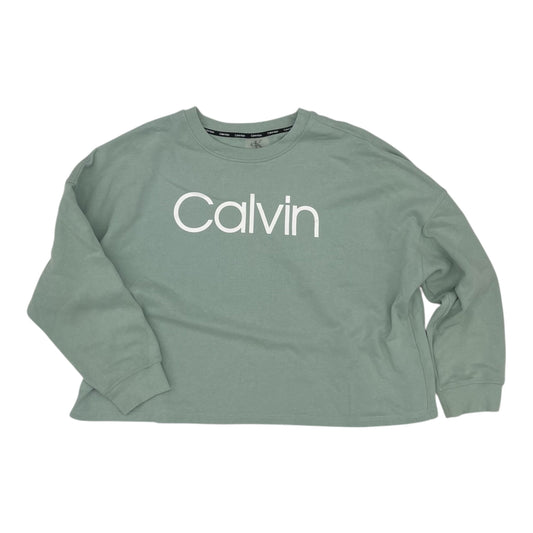 Sweatshirt Crewneck By Calvin Klein In Green, Size:Xxl