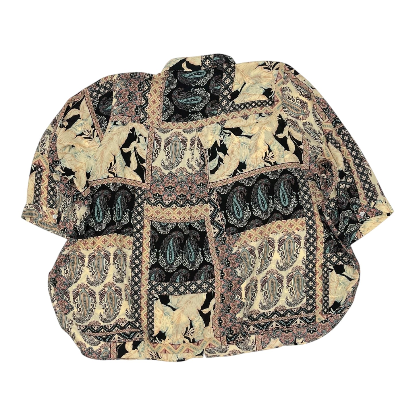 Blouse 3/4 Sleeve By Rose And Olive In Black & Orange, Size:3X