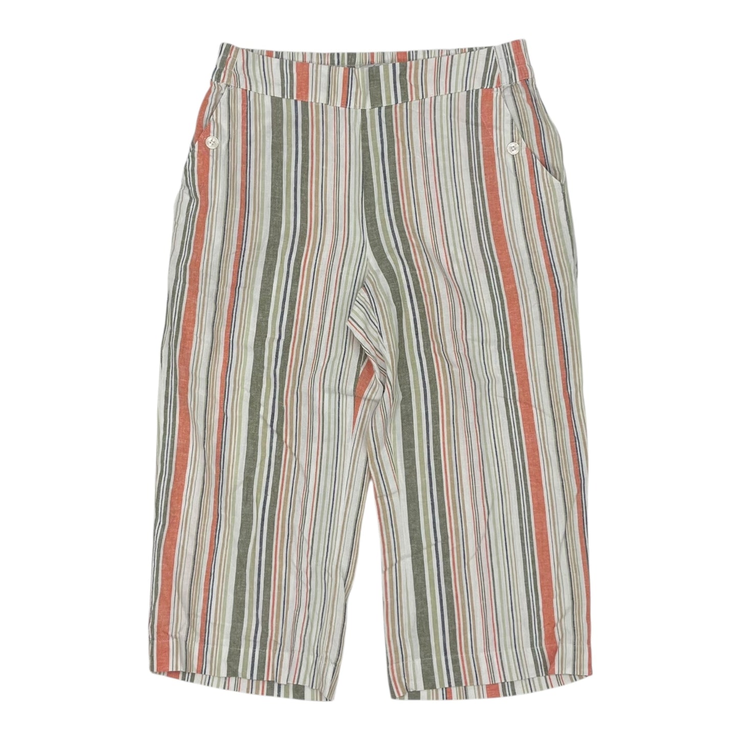 Pants Cropped By Croft And Barrow In Striped Pattern, Size:S