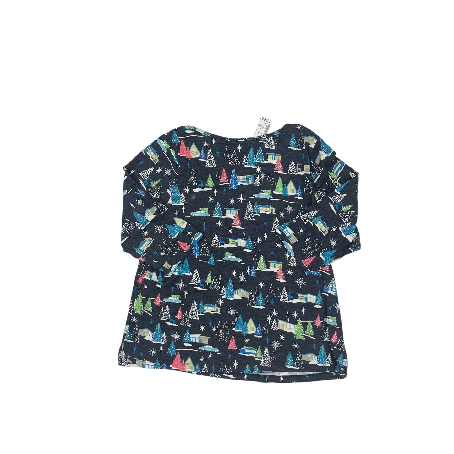 Top 3/4 Sleeve By Cj Banks In Grey, Size:1X