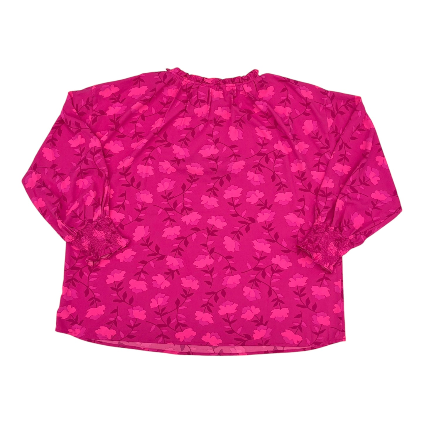 Blouse Ls By Sugar Lips In Pink, Size:2X