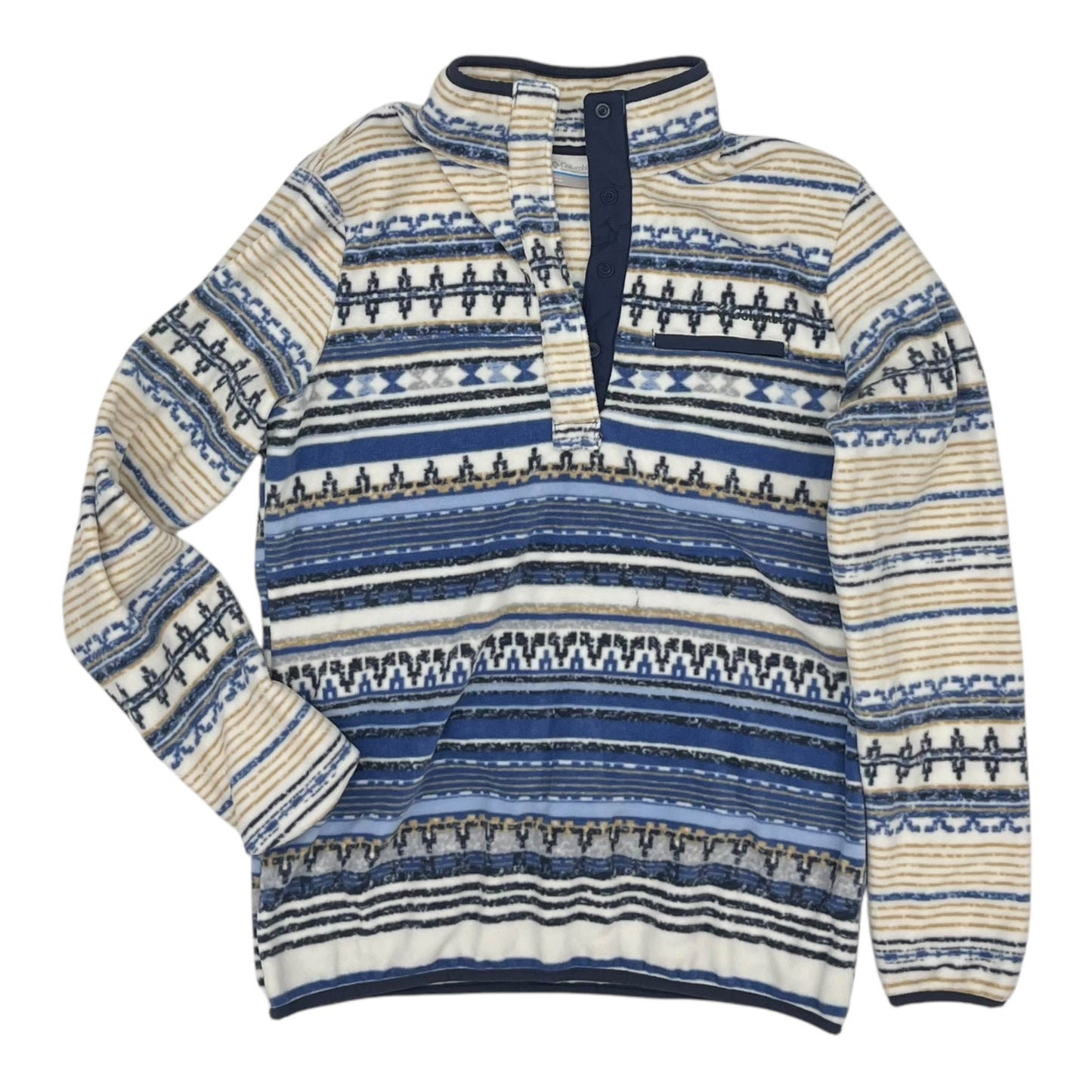 Athletic Fleece By Columbia In Blue & Cream, Size:M