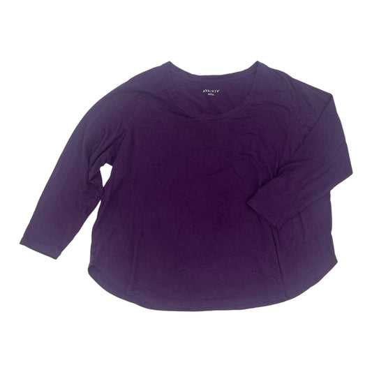 Top Ls By Ava & Viv In Purple, Size:4X