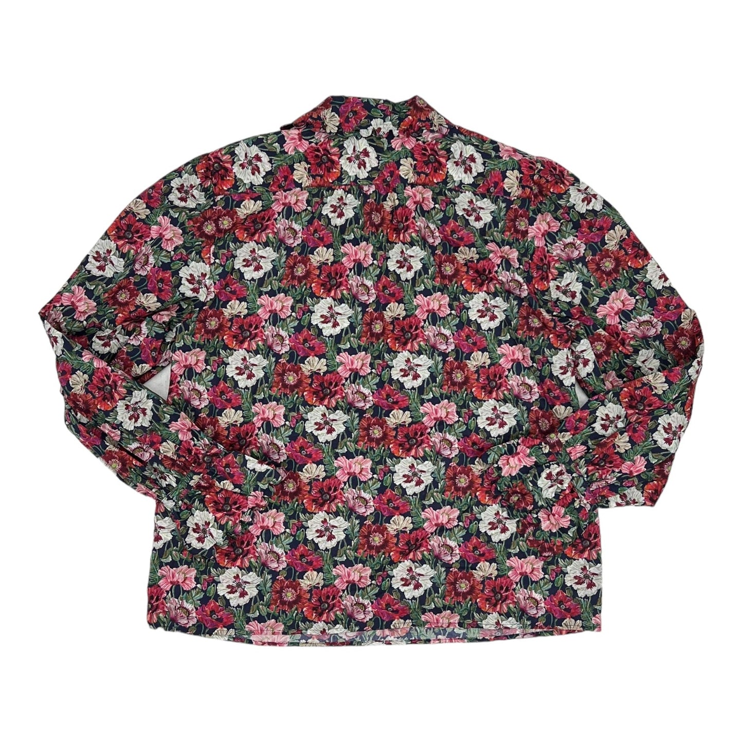 FLORAL PRINT J. CREW BLOUSE LS, Size L