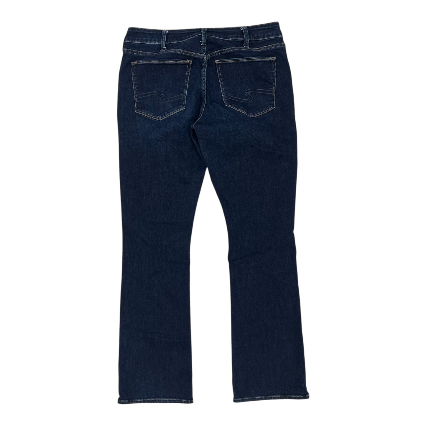 Jeans Boot Cut By Silver In Blue Denim, Size:18