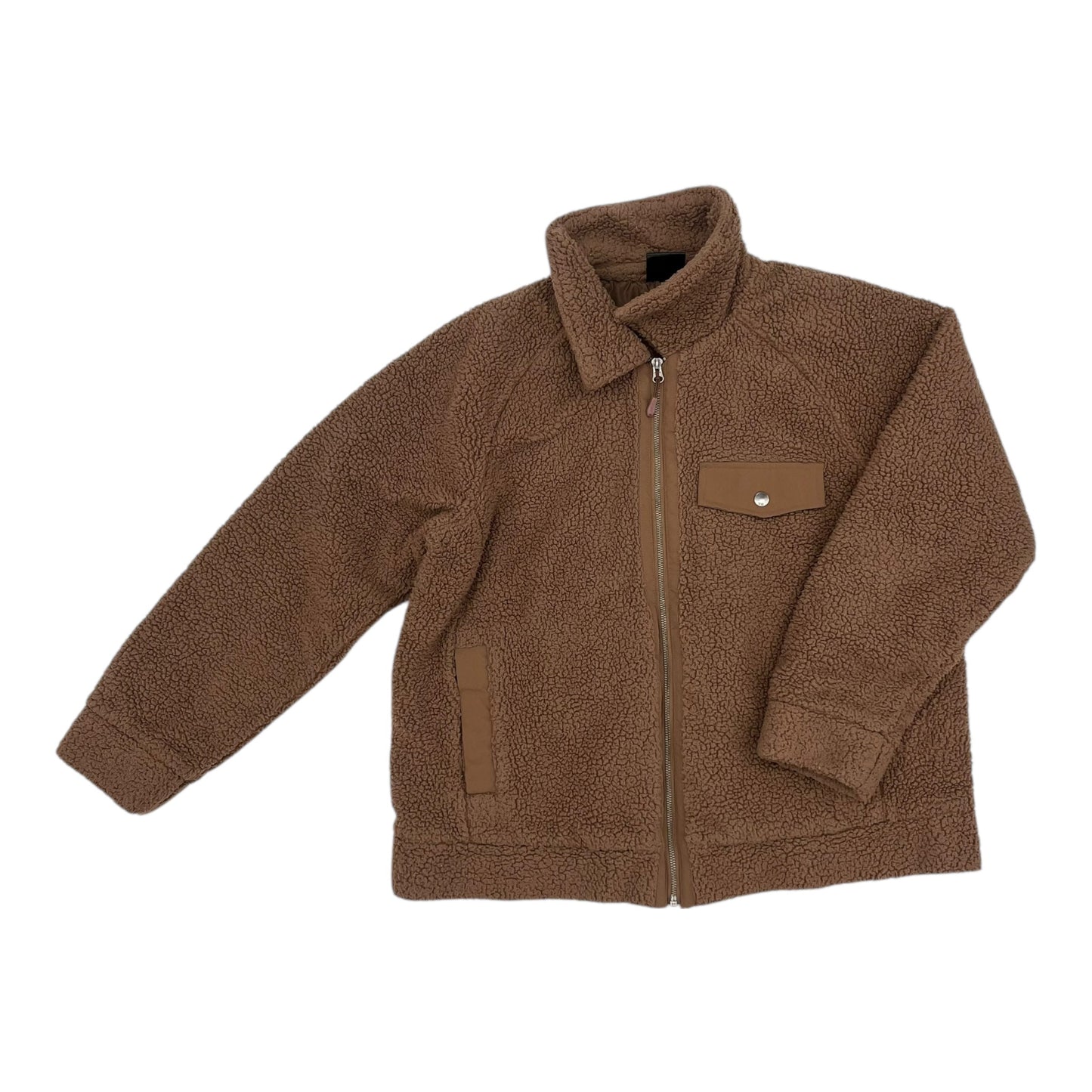 Jacket Faux Fur & Sherpa By 32 Degrees In Brown, Size:Xl