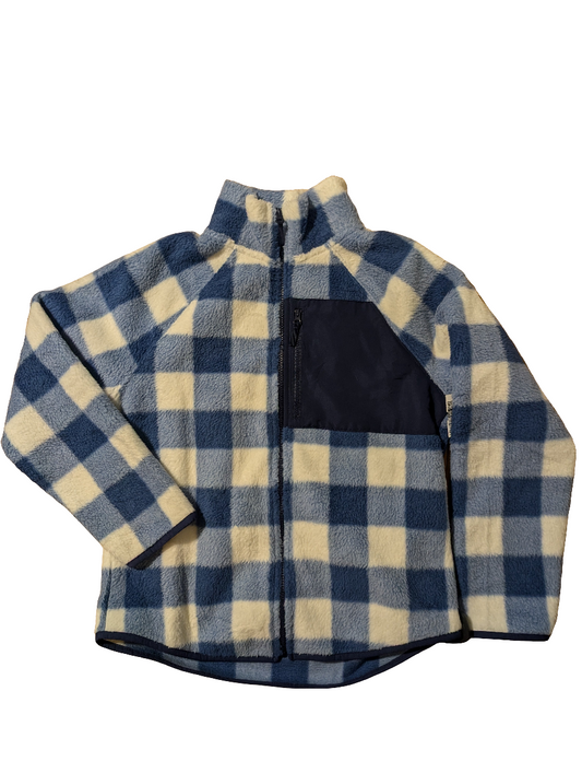 Jacket Fleece By J. Crew In Blue & White, Size: Xs