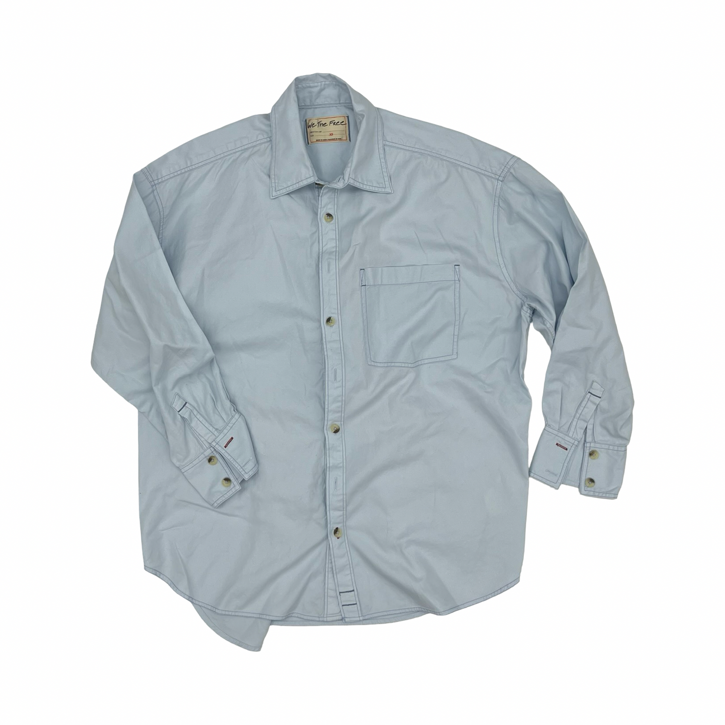 Blouse Ls By We The Free In Blue, Size:Xs