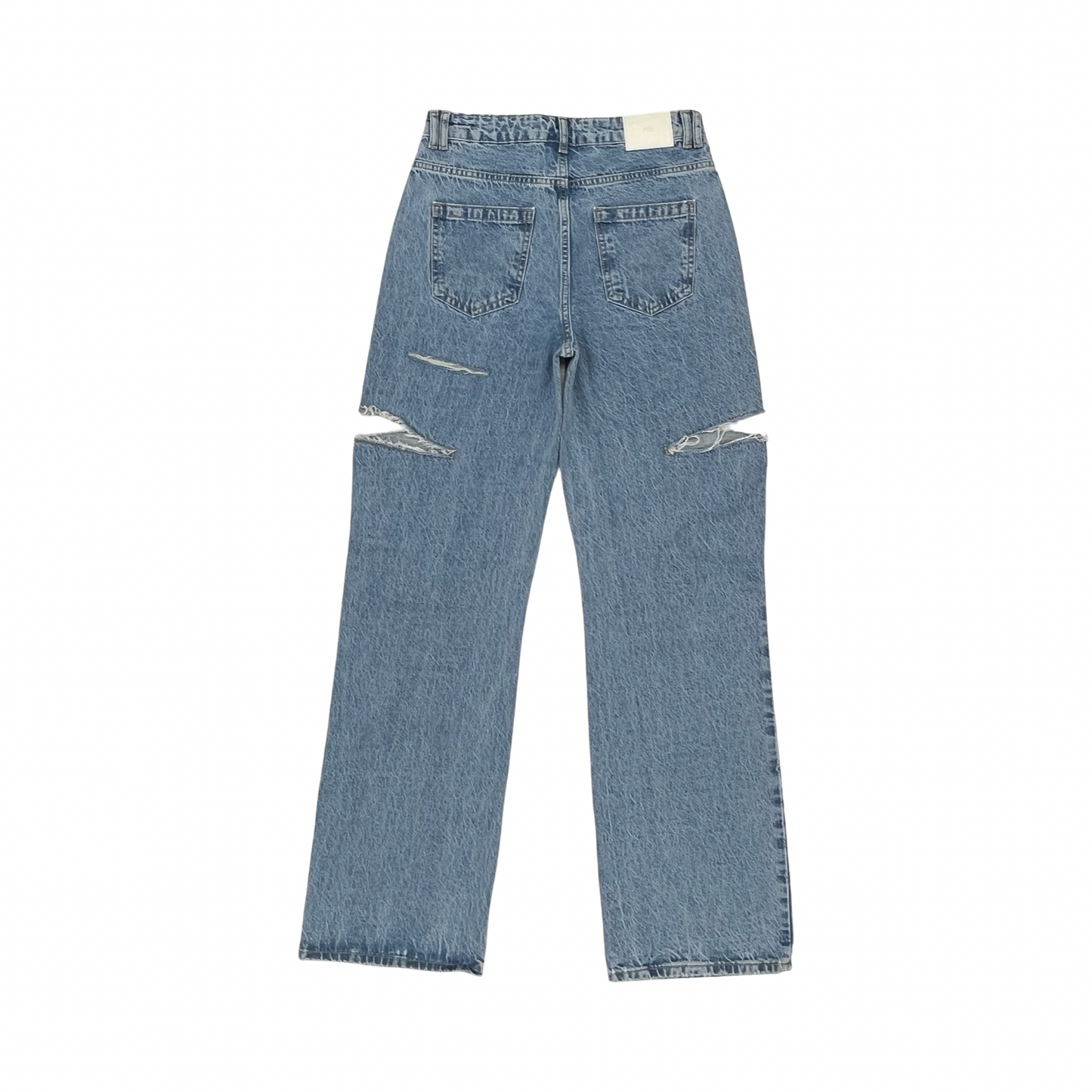Jeans Straight By Zara In Blue Denim, Size:6