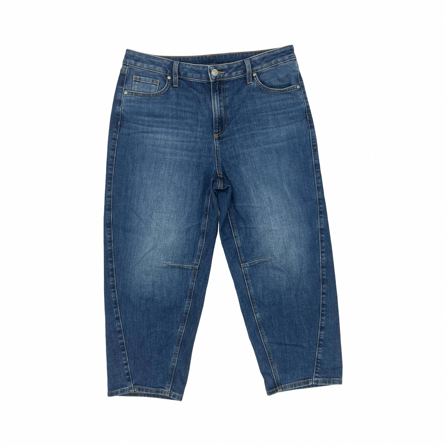 Jeans Straight By Chicos In Blue Denim, Size:10P