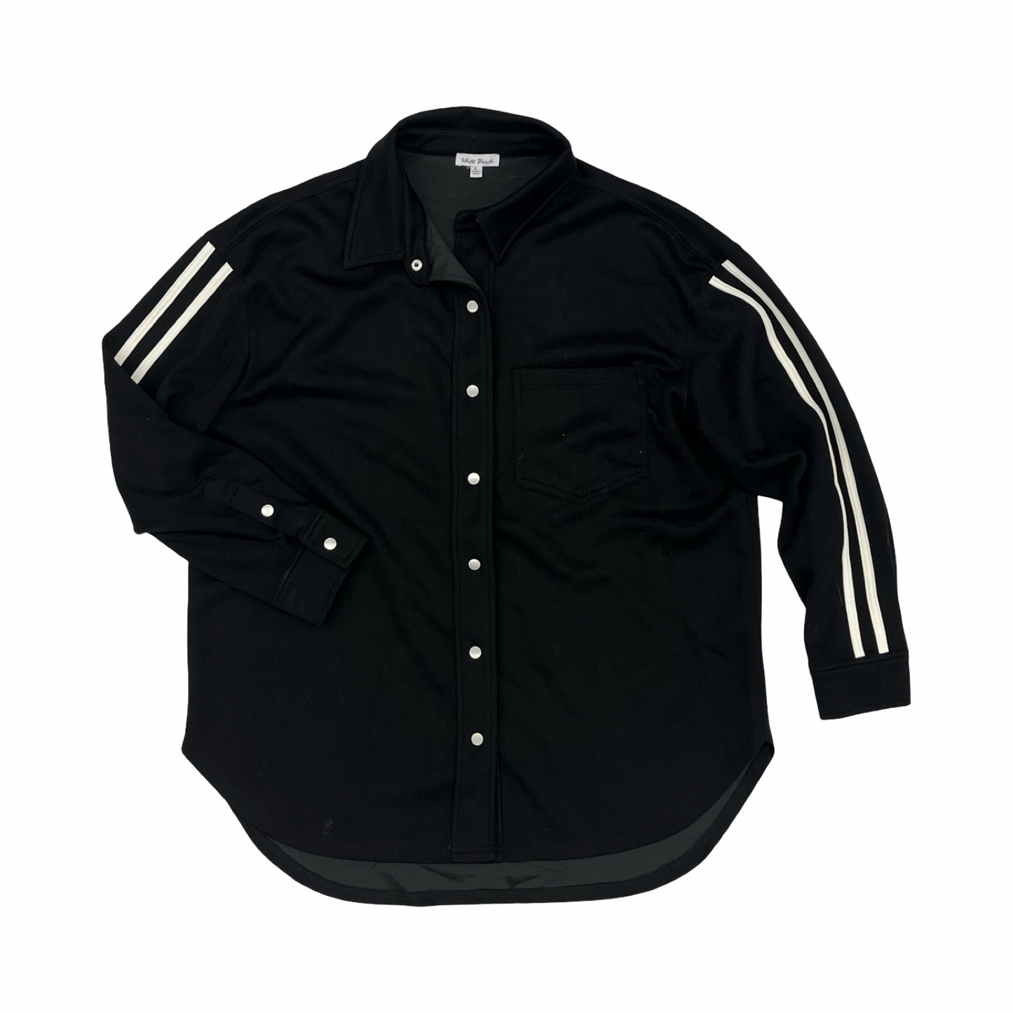 Jacket Shirt By White Birch In Black, Size:L
