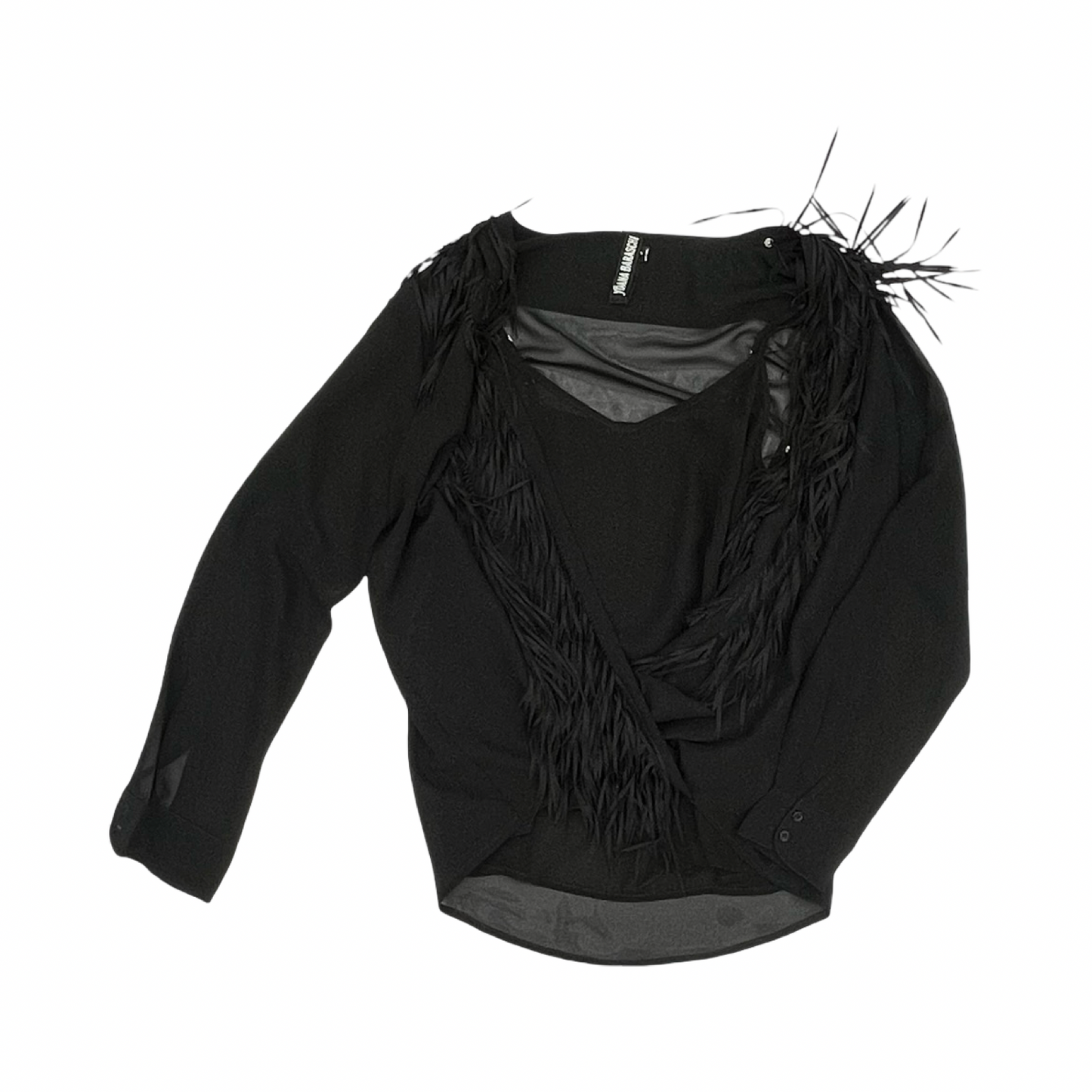 Blouse Ls By Cmb In Black, Size:L