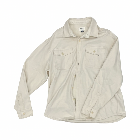 Jacket Shirt By American Eagle In Cream, Size:Xl