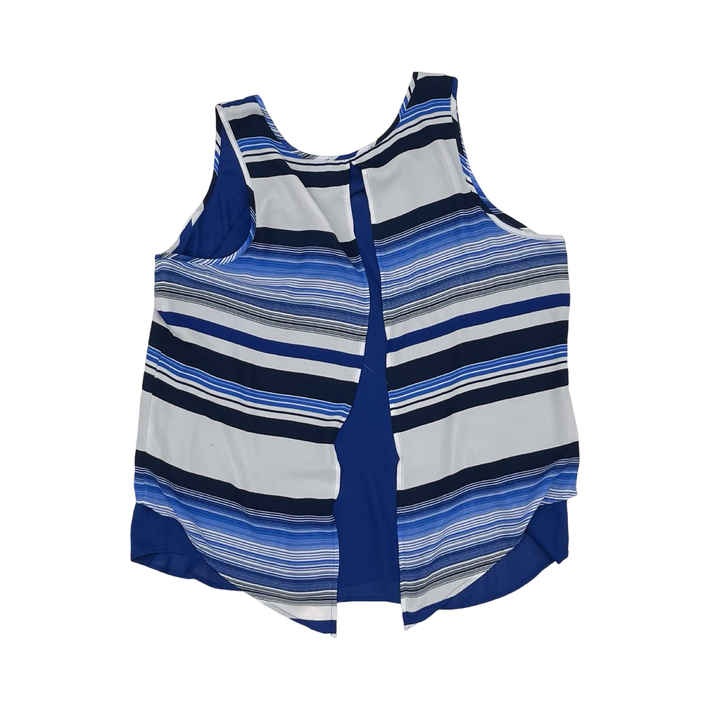 Blouse Sleeveless By Violet And Claire In Blue & White, Size:Xl