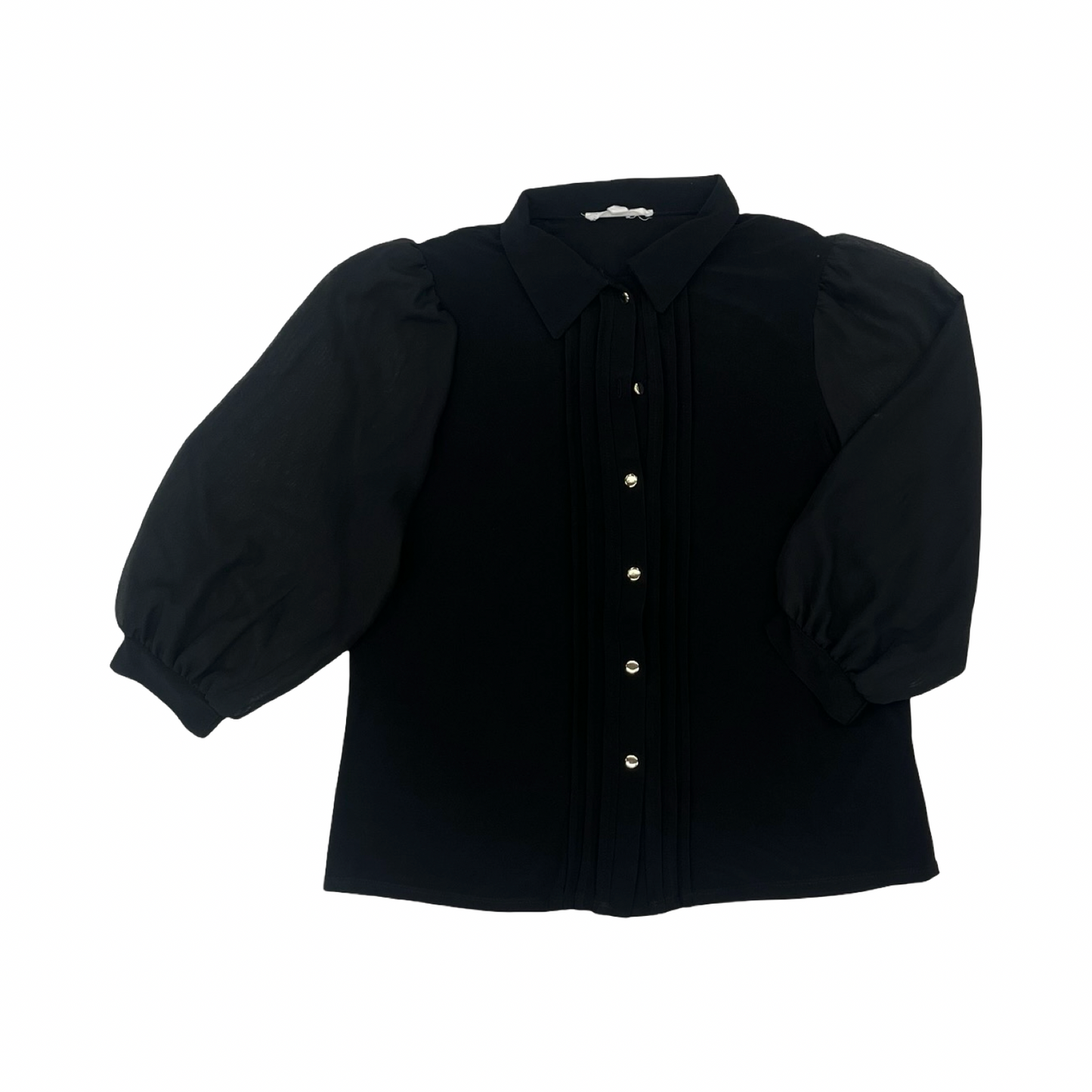 Blouse Ls By Perseption Concept In Black, Size:M