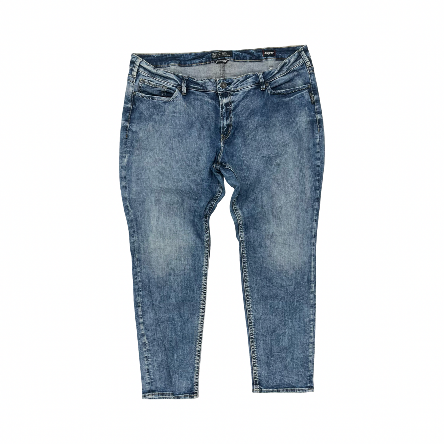 Jeans Boyfriend By Silver In Blue Denim, Size:24