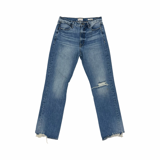 Jeans Straight By Frame In Blue Denim, Size:6