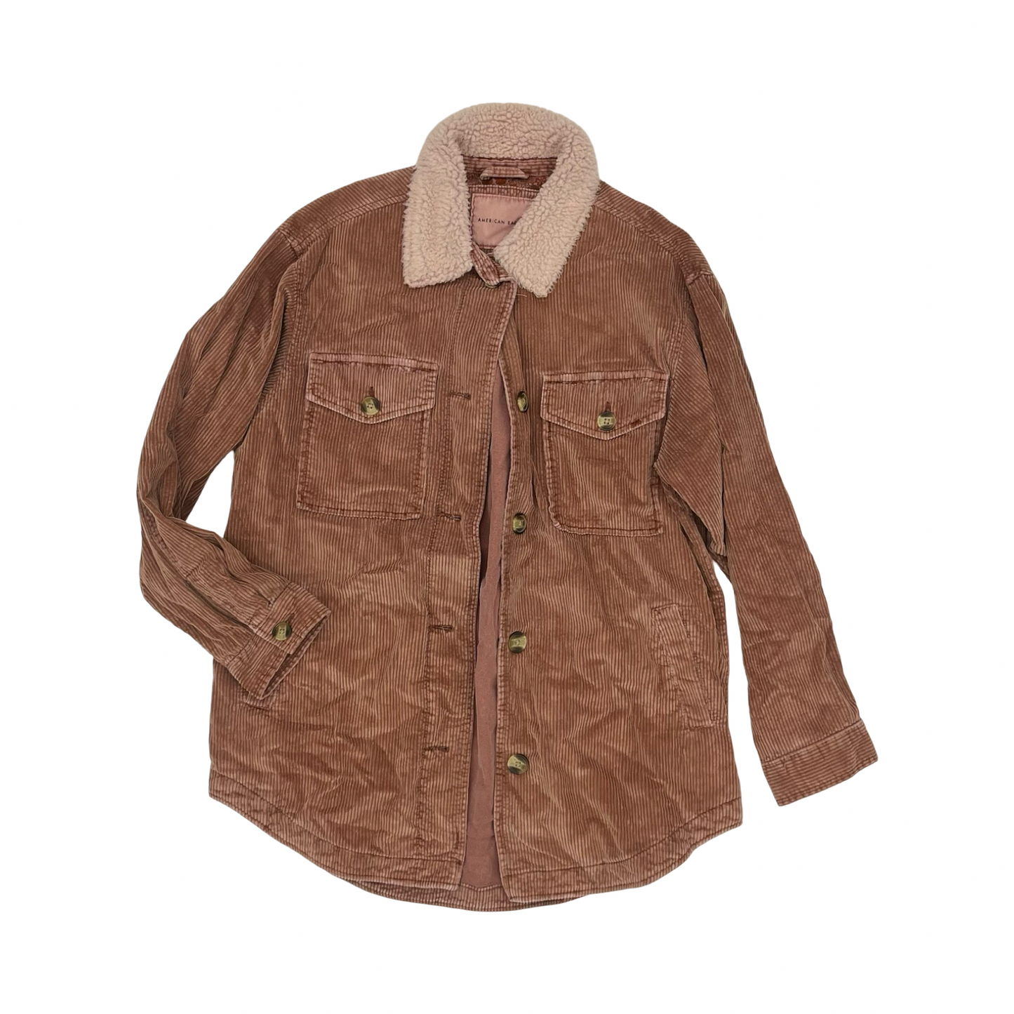 Jacket Moto By American Eagle In Brown, Size:S