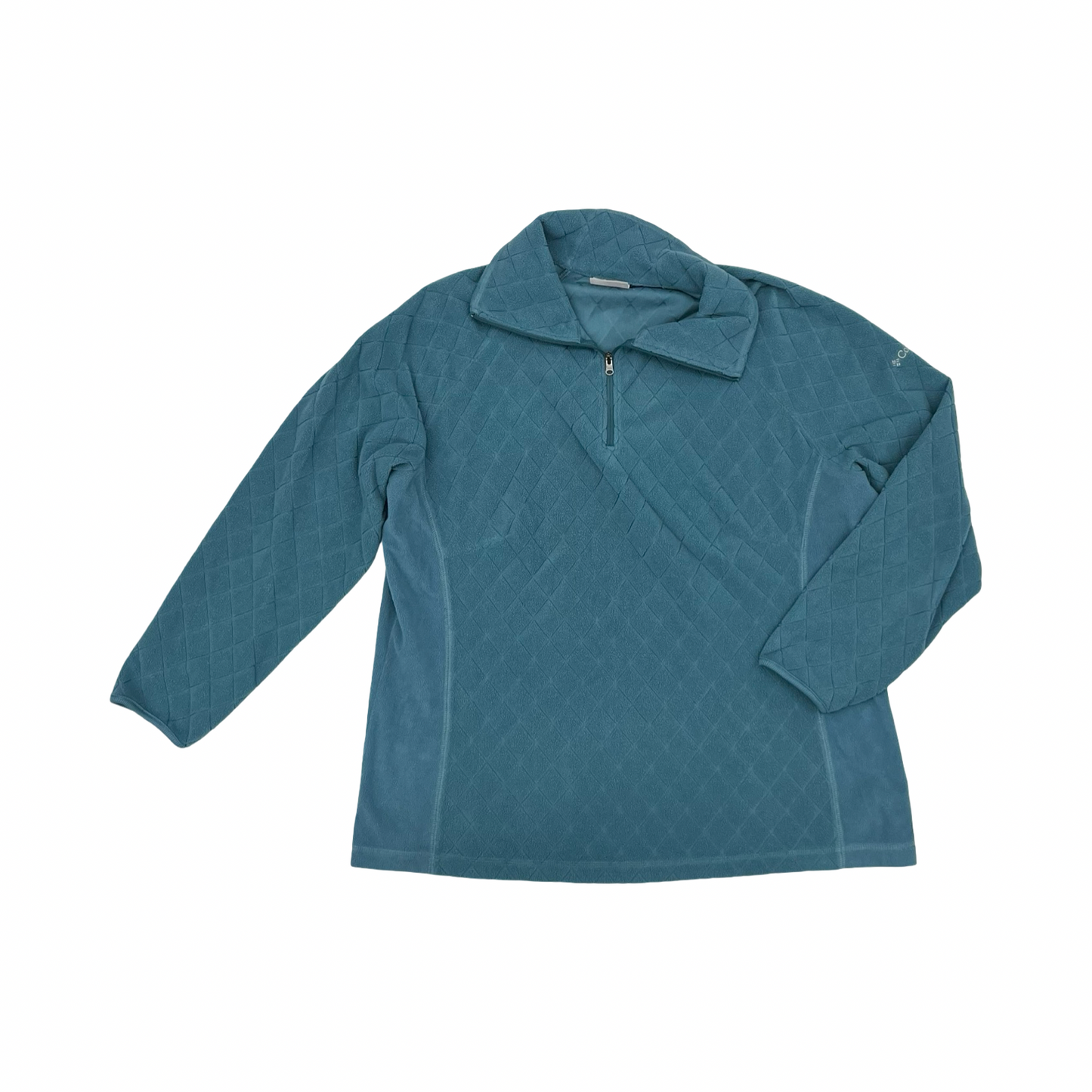 Athletic Top Ls Collar By Columbia In Blue, Size:1X