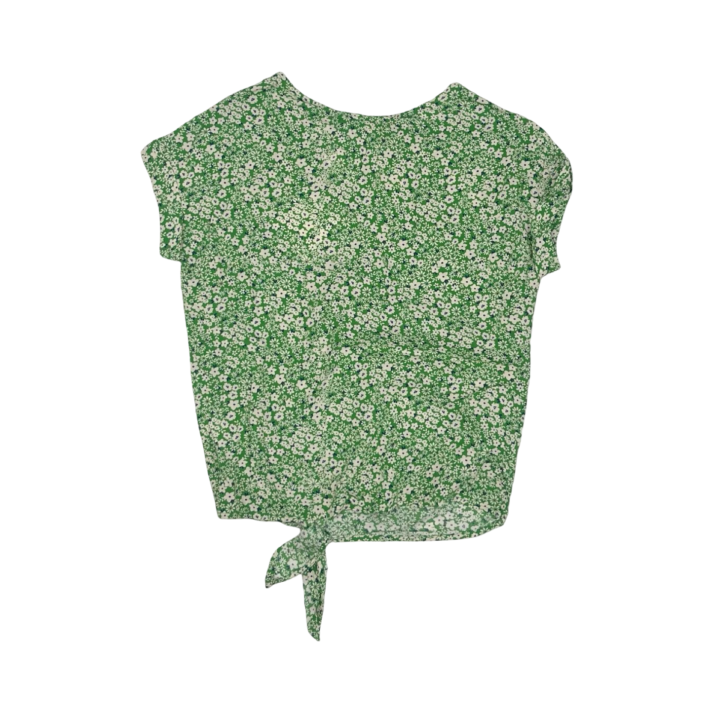 Blouse Ss By Beachlunchlounge In Green & White, Size:Xs