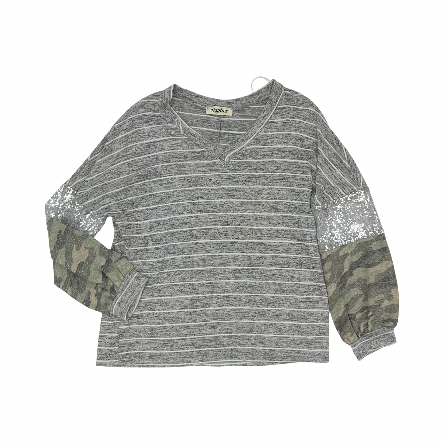Top Ls By Haptics In Grey, Size:L