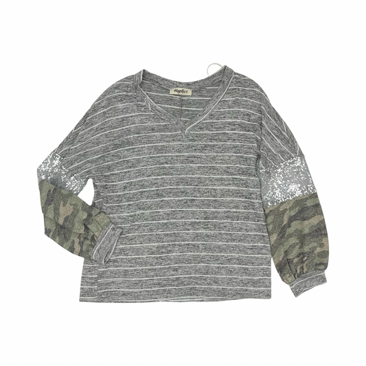 Top Ls By Haptics In Grey, Size:L