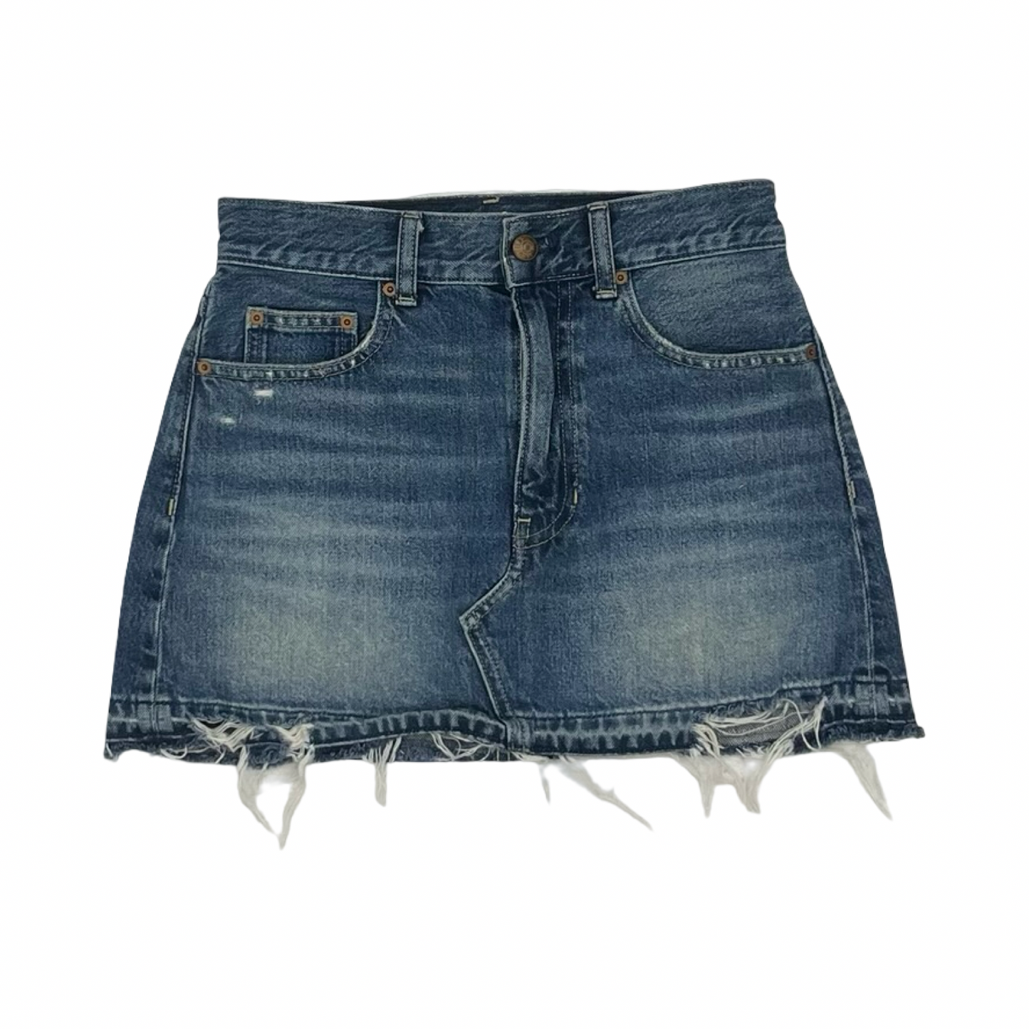 Skirt Mini & Short By Madewell In Blue Denim, Size:0