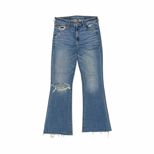 Jeans Flared By American Eagle In Blue Denim, Size:8