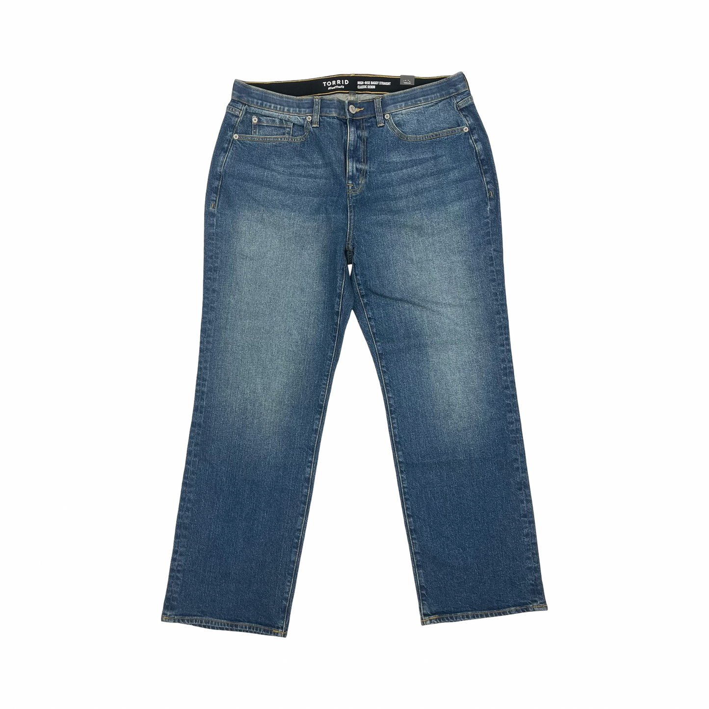 Jeans Straight By Torrid In Blue Denim, Size:12