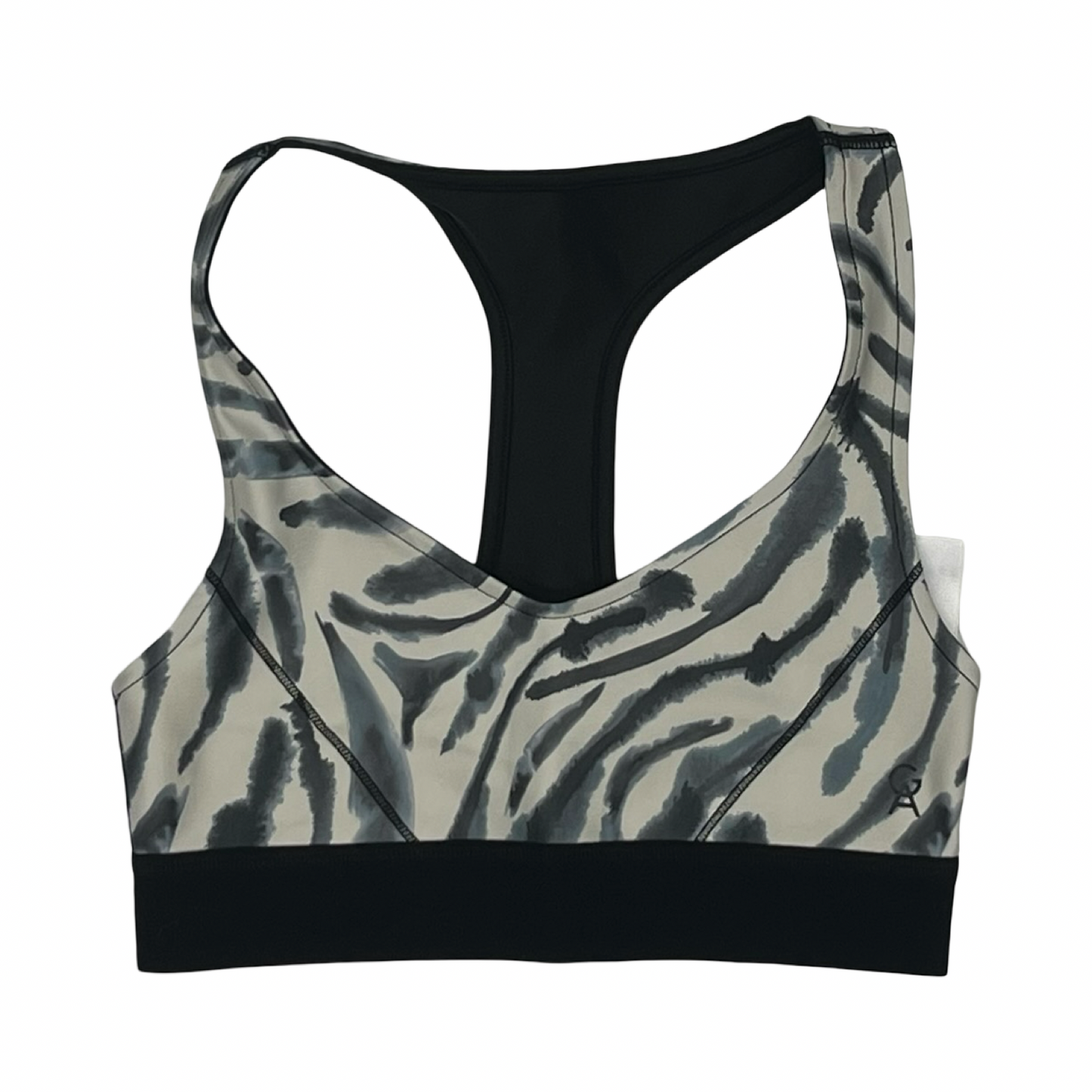 Athletic Bra By Good American In Grey & Tan, Size:L