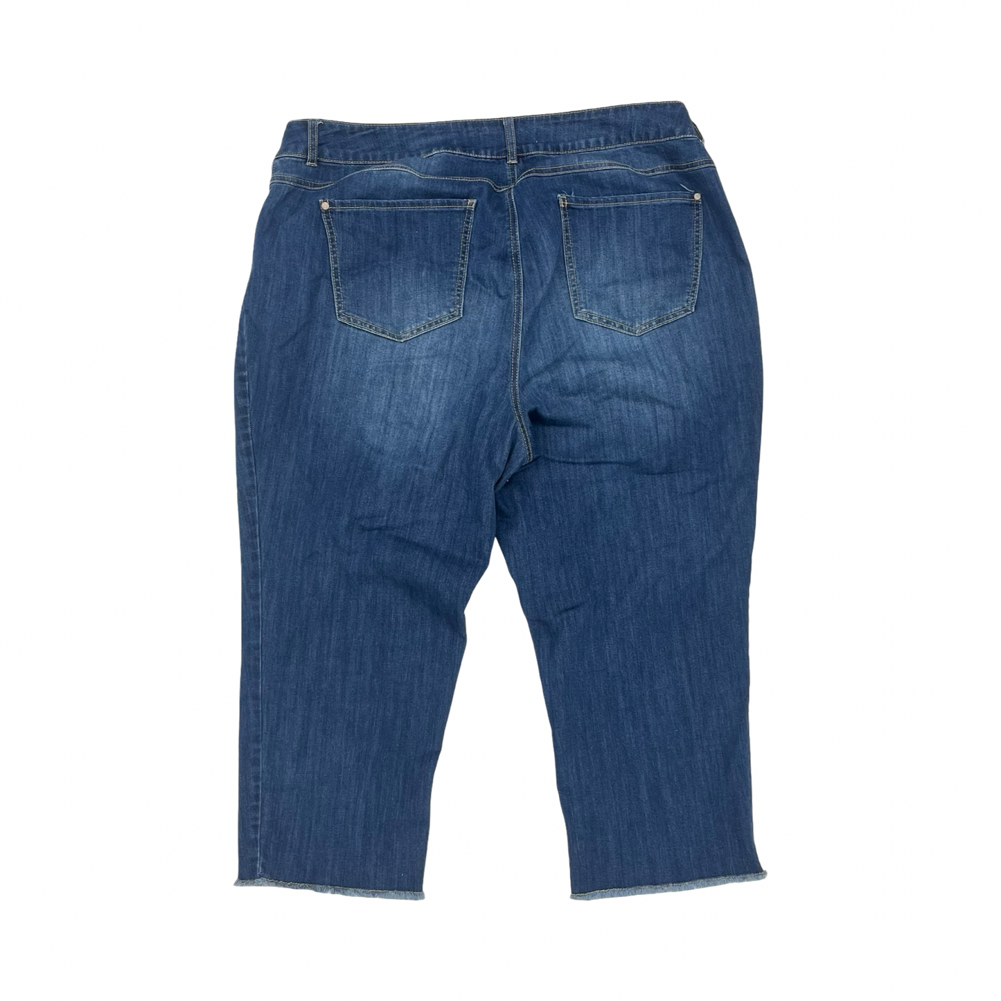 Jeans Cropped By Cato In Blue Denim, Size:20