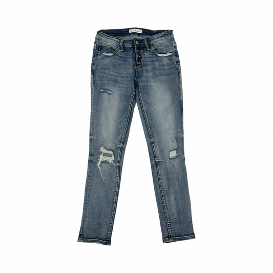 Jeans Skinny By Kancan In Blue Denim, Size:2