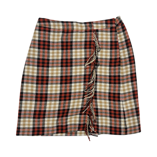 Skirt Midi By Talbots In Brown & Red, Size:18