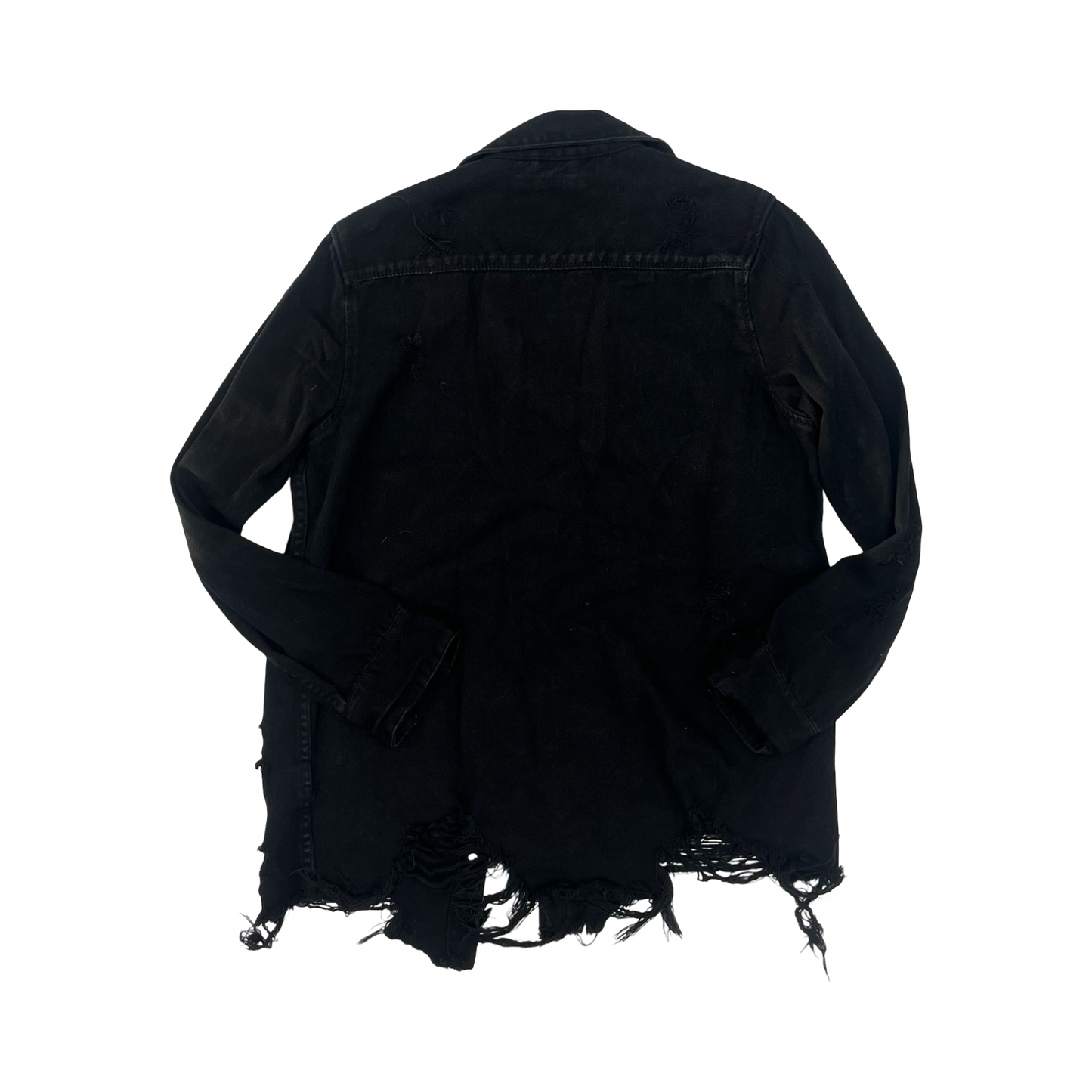 Jacket Denim By American Bazi In Black Denim, Size:M