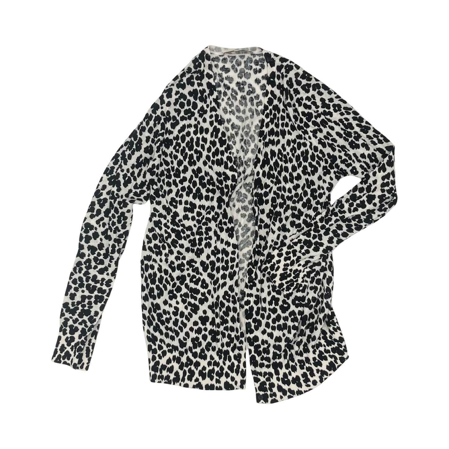 Mat Cardigan By Loft In Animal Print, Size:L
