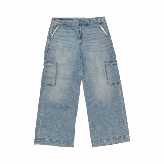 Jeans Wide Leg By American Eagle In Blue Denim, Size:16