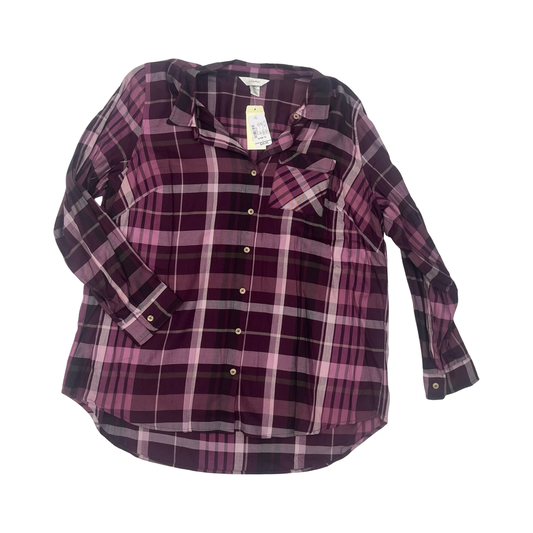 Top Ls By Cj Banks In Purple, Size:1X