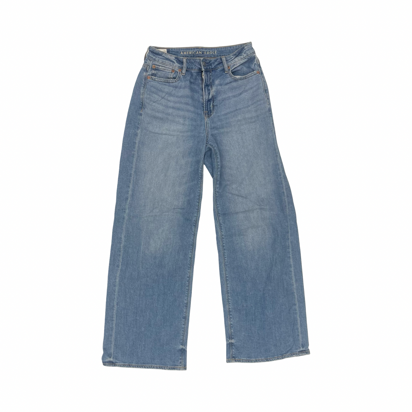 Jeans Wide Leg By American Eagle In Blue Denim, Size:2