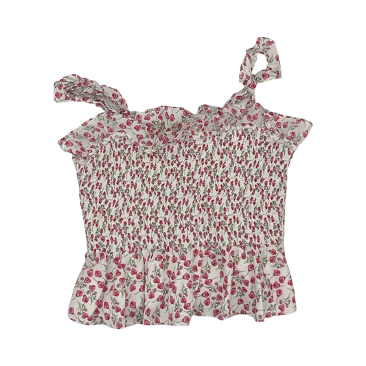 Blouse Sleeveless By J. Crew In Floral Print, Size:L