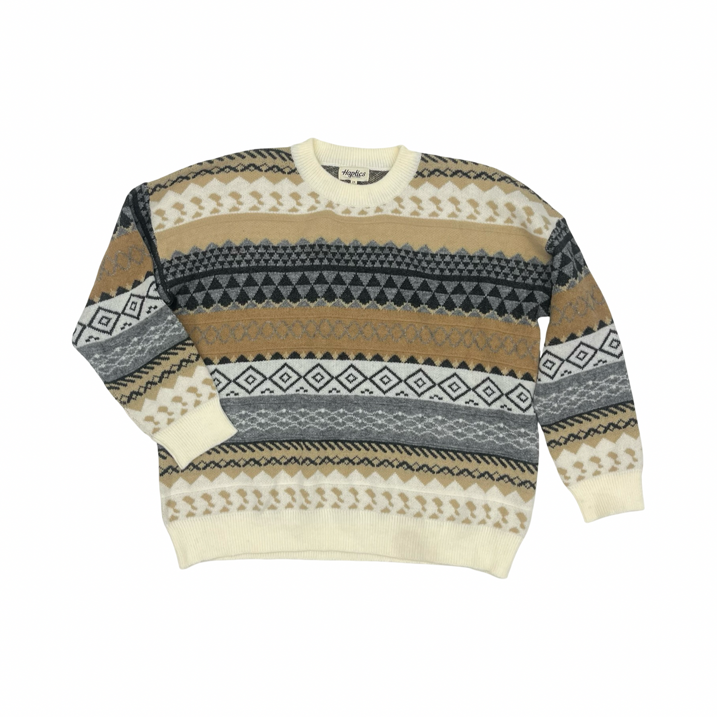 Sweater By Haptics In Brown & Grey, Size:2X