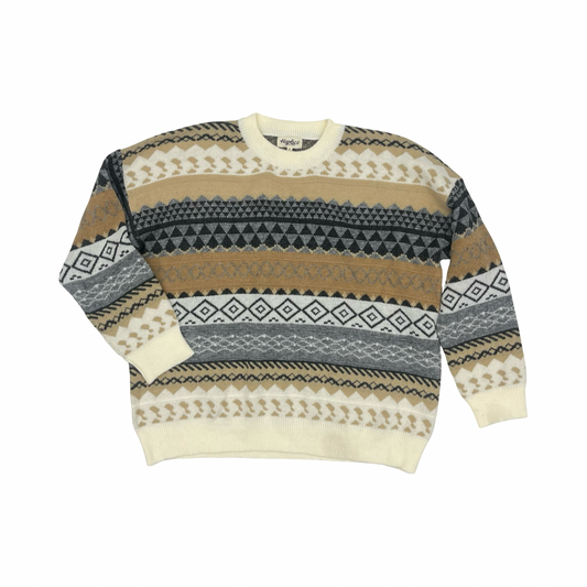 Sweater By Haptics In Brown & Grey, Size:2X