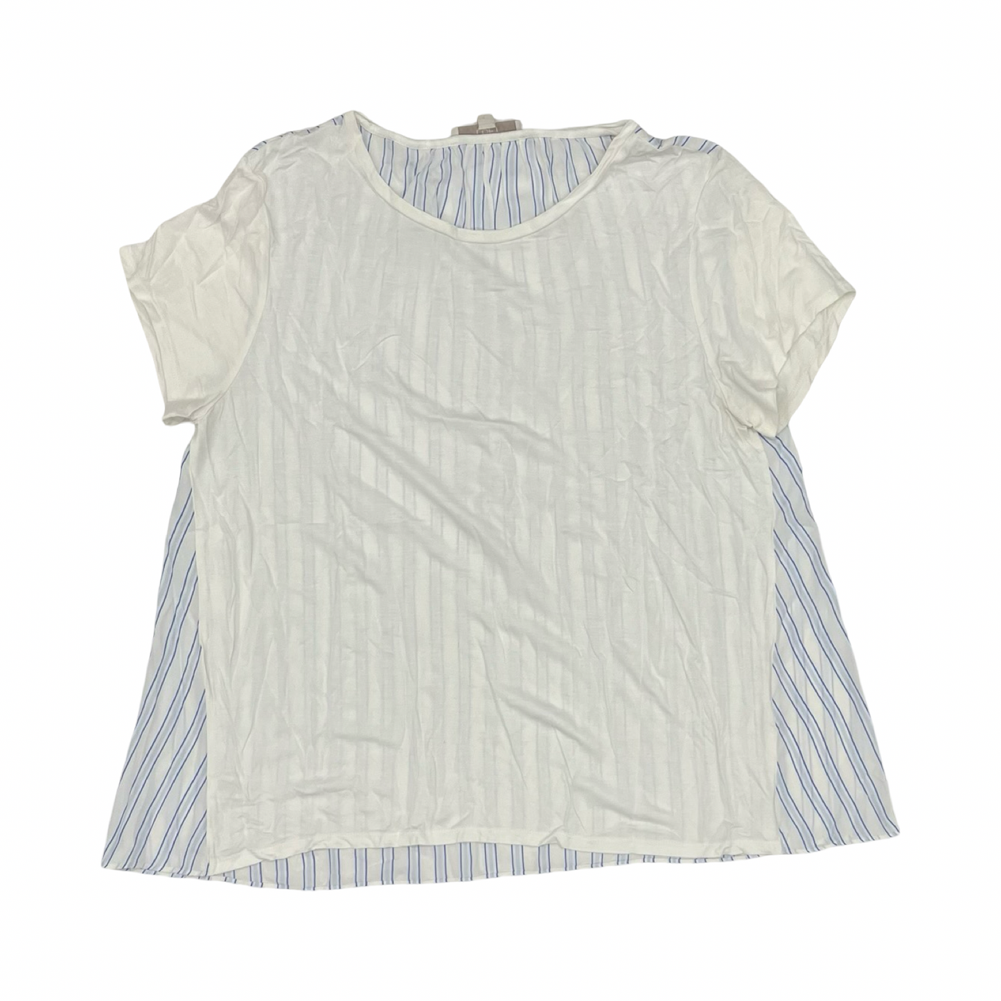 Top Ss By Loft In Blue & White, Size:Xxl