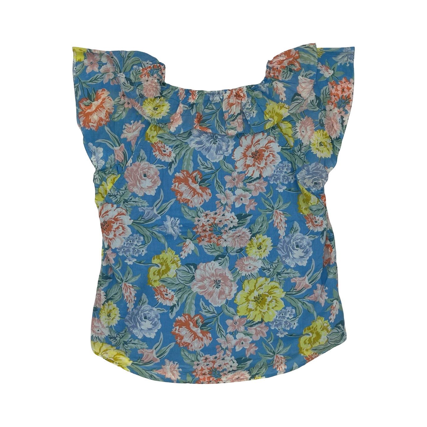 Blouse Ss By Loft In Blue, Size:L