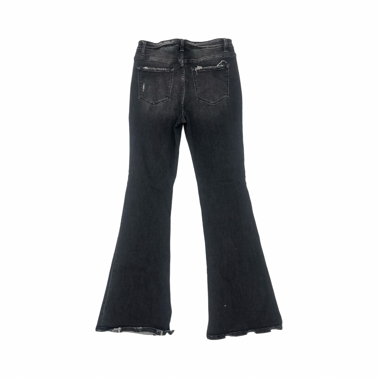 Jeans Flared By Flying Monkey In Black Denim, Size:10