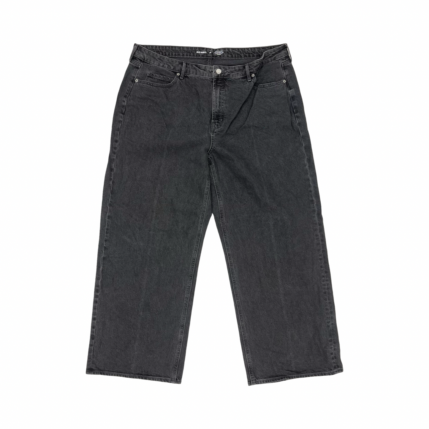 Jeans Wide Leg By Old Navy In Black Denim, Size:20