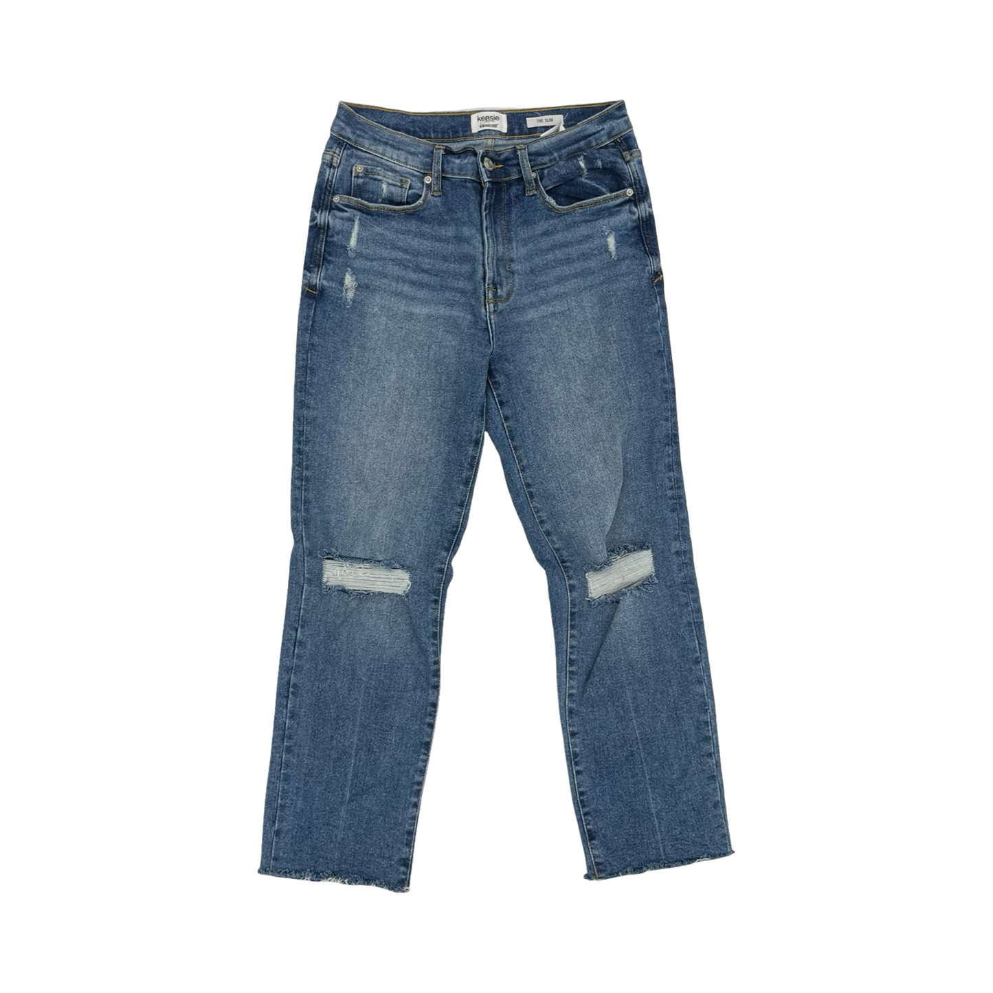 Jeans Straight By Kensie In Blue Denim, Size:6