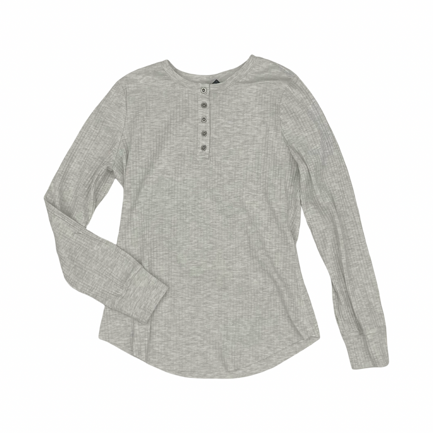 Top Ls By Clothes Mentor In Grey, Size:M