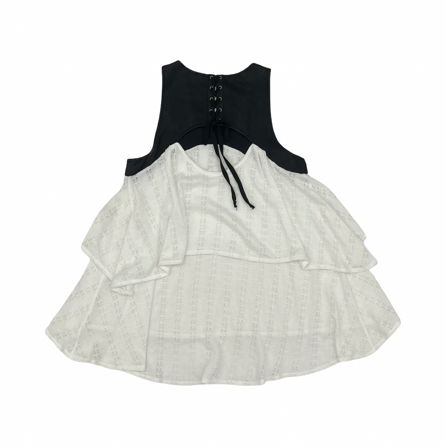 Blouse Sleeveless By Free People In Black & White, Size:Xs
