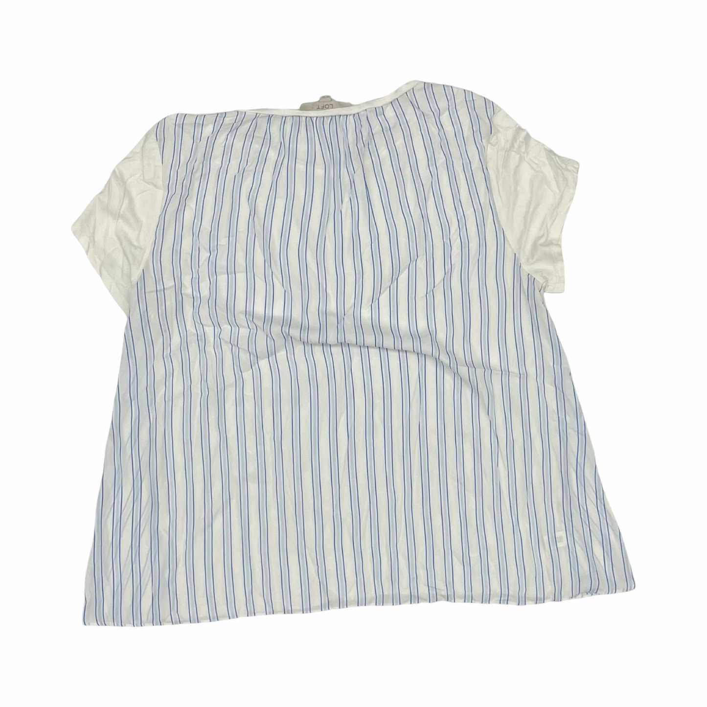 Top Ss By Loft In Blue & White, Size:Xxl