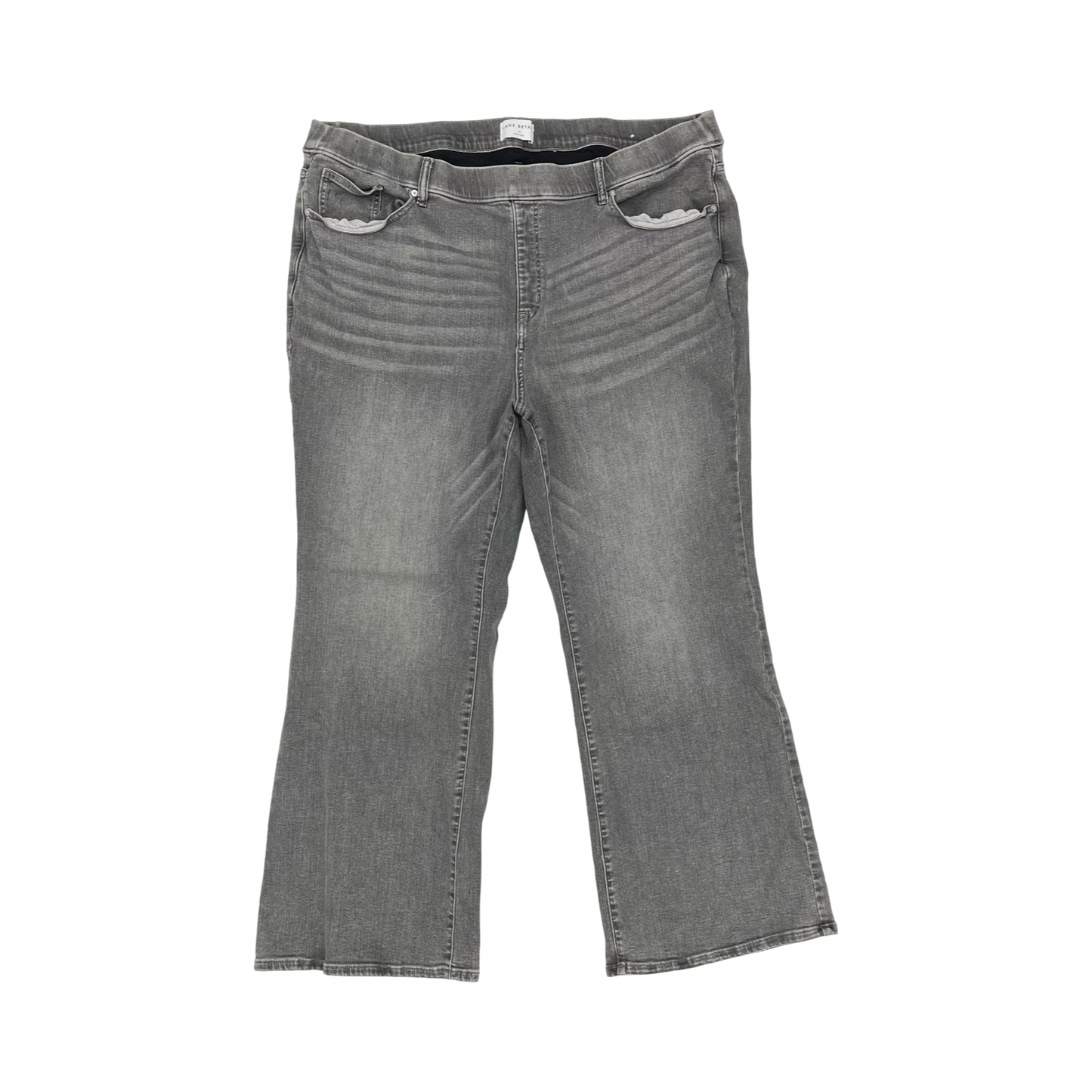 Jeans Wide Leg By Lane Bryant In Grey Denim, Size:24
